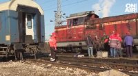Пламнали са кабели при единия от двигателите на локомотива на