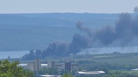 Пожар избухна в депо за гуми край Варна