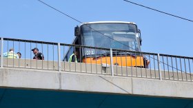 Катастрофата с автобус на столичния бул. "Цариградско шосе" в СНИМКИ