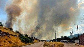 Пожари горят край Асеновград, Бобошево и Хасково - има засегнати къщи и затворен път