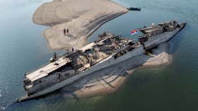 Какво разкри пресъхващият Дунав в Сърбия (СНИМКИ)