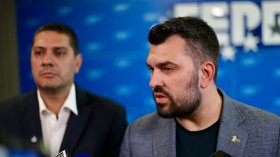 Георг Георгиев и Христо Гаджев с брифинг в централата на ГЕРБ (СНИМКИ)