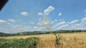 Голям пожар пламна край Стара Загора
