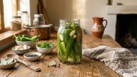 Люти чушлета с чесън и копър
