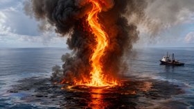 Огнено торнадо може да спасява океаните от нефтени разливи
