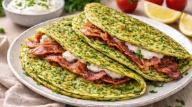Рецепта за солени палачинки с тиквички на тиган за закуска
