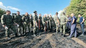 Военни се включиха в гасенето на голям пожар край Беляковец