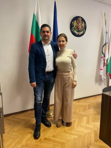 Спортният министър Радостин Василев прие в кабинета си президента на