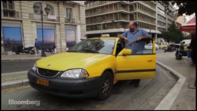 Гледната точка от едно такси в Атина