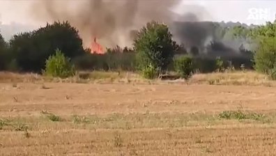 Голям пожар в Шуменско, 50 тона фураж изгоряха