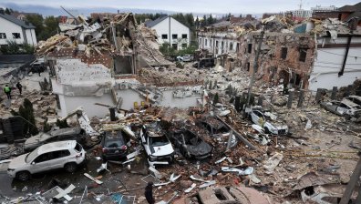 Разрушенията в Киев от руски дронове и ракети (СНИМКИ)