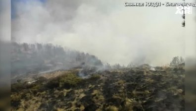 Огнената стихия в Рила бушува втори ден