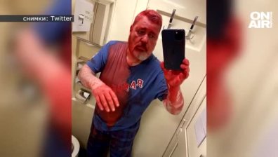 Заляха с червена боя руския нобелов лауреат за мир Дмитрий Муратов