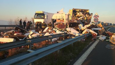 Катастрофа между ТИР-ове в района на "Капитан Андреево"