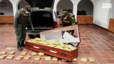 В Колумбия спипаха 300 килограма марихуана, скрита в ковчег
