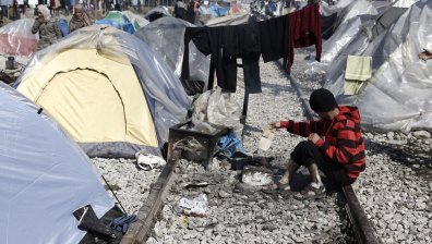 Пожар и край мигрантския лагер на остров Самос