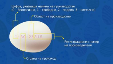 Знаете ли какво означава комбинацията от цифри и букви върху яйцата?