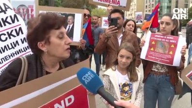 Арменци протестират срещу "агресията на Азербайджан" пред НДК
