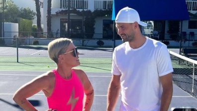 Певицата Пинк игра тенис с Гришо: Да пееш е много по-лесно (+ВИДЕО)