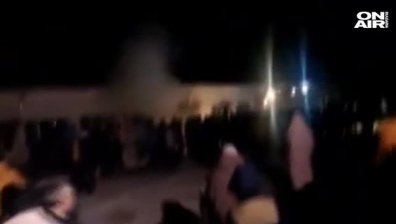 Пожар в бежанския лагер в Харманли