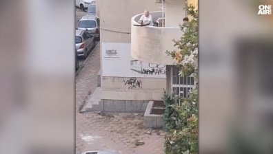 Мъж стреля с арбалет по преминаващи хора от тераса в Пловдив (ВИДЕО)