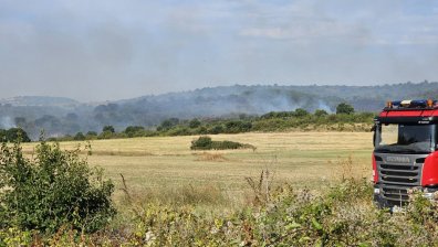 Още един пожар се разгоря в област Хасково, огнеборци гасят в района на село Филипово