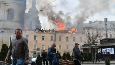 Руска атака с "Шахеди" срещу историческия център на Лвов