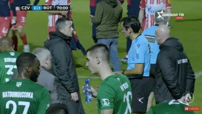 Футболисти на "Ботев" (Враца) и "Цървена звезда" се сбиха и спряха мача