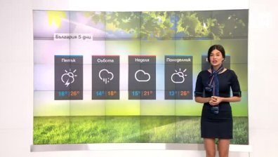 Летни валежи в цялата страна, температурите ще се понижат