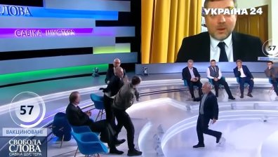 Бой в студиото на национална телевизия в Украйна заради Русия и НАТО