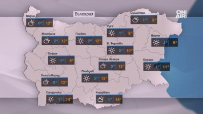 Времето днес: Отново слънчево с температури до 14&deg;C