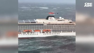 Авариралият круизен кораб край Норвегия задвижи 3 от двигателите си