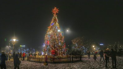 Коледният дух е тук - грейват светлините на елхата в София