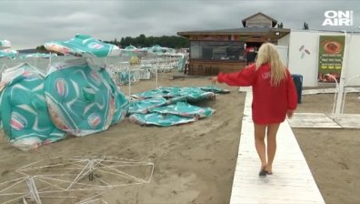 Страшна буря опустоши плажа в Крайморие