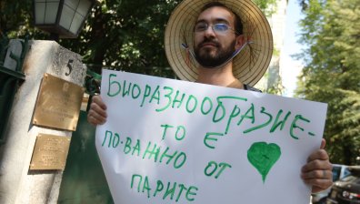 Протест пред посолството на Бразилия заради пожарите в Амазония
