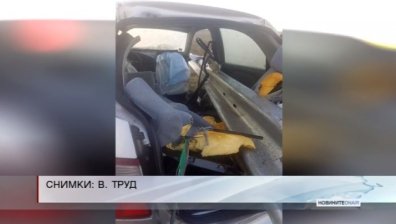 Мъж катастрофира в мантинела и избяга 