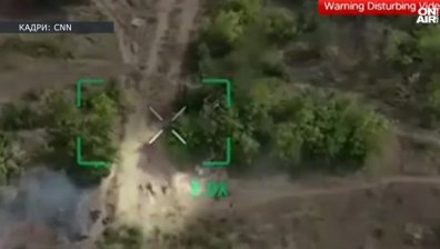 Дрон записал как руски военни разстрелват невъоръжени украински войници