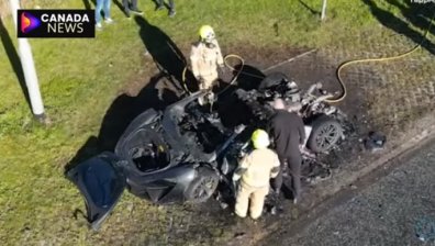 Суперкола за $230 000 изгоря по време на тестово каране (+ВИДЕО)