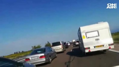 Две верижни катастрофи блокираха движението по АМ "Тракия"