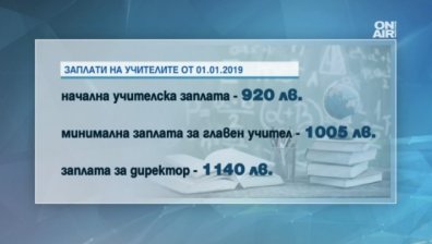 Минималната учителска заплата става 920 лв. от януари догодина