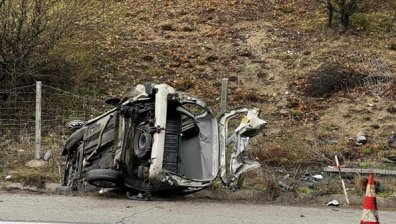 Автомобил се е преобърнал на магистрала "Тракия"