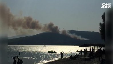 Пожар на гръцкия остров Самос наложи евакуацията на стотици