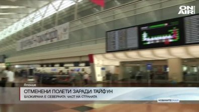 Отмениха 110 полета в Япония заради тайфун