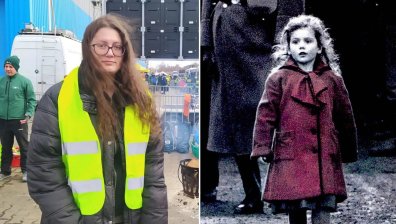 Момичето с червеното палто от "Списъкът на Шиндлер" сега помага на украински бежанци