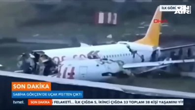Самолет в Истанбул се разцепи на 3 части при кацане