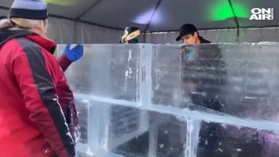 Огромен леден лабиринт зарадва жителите на Вашингтон