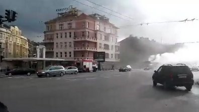 Автобус се запали в центъра на столицата