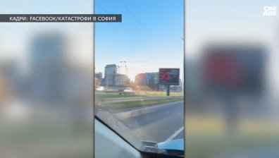Кола с висока скорост се движи в насрещното в София (+ВИДЕО)