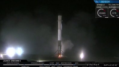 Успешна първа търговска мисия на Space X