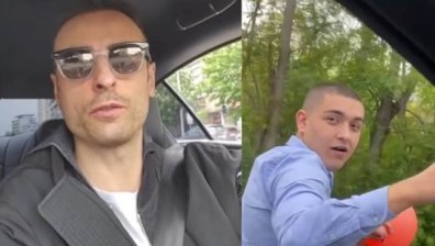 Бербатов превъзпитава абитуриент на пътя: "Защо си извън колата? Да не съм те видял!"